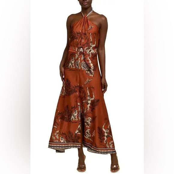 Ciebon Dresses & Skirts - NWT- CIEBON Courtney Animal Print Halter Neck Satin Maxi Dress Size: XL